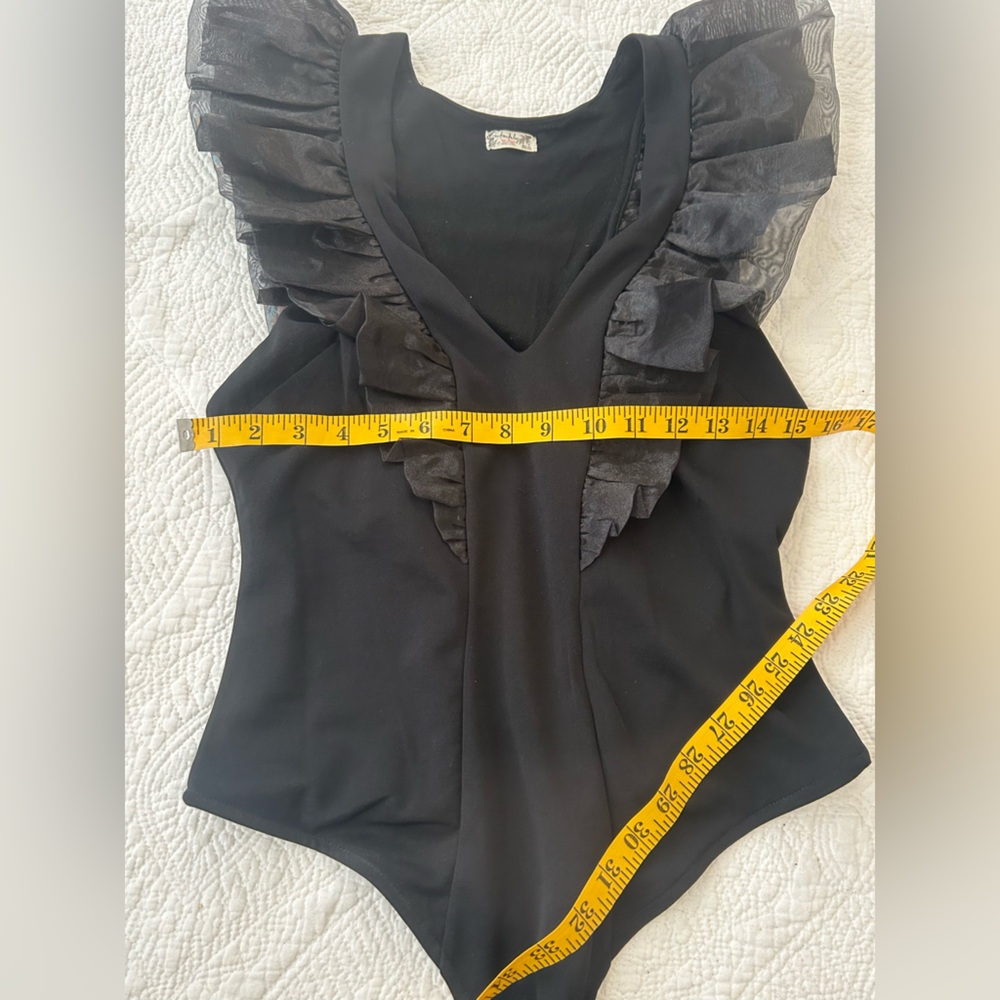 Free People Paper Planes Bodysuit in Black. Size M. - Picture 12 of 14